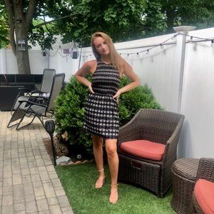 DOLCE VITA - BLACK MINI/MIDI OPEN BACK DRESS